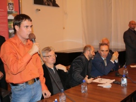 Выступление Андрея Дмитриева на "Дебатах о войне". Фото Собкор®ru. Выступление Андрея Дмитриева на "Дебатах о войне". Фото Собкор®ru.