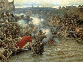 Василий Суриков. Покорение Сибири Ермаком. Изображение с сайта artlib.ru