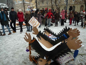 Акция студентов за отставку ректора МГУП. Акция студентов за отставку ректора МГУП.