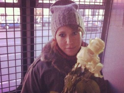 Ксения Собчак в автозаке. Фото svit24.net Ксения Собчак в автозаке. Фото svit24.net