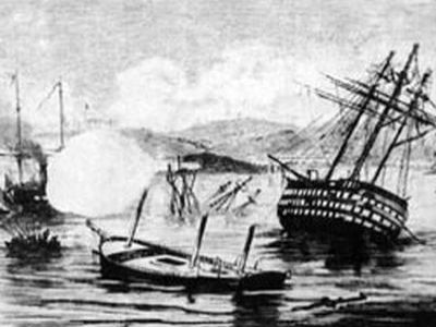 Затопление российских кораблей на рейде Севастополя. Фото: qha.com.ua Затопление российских кораблей на рейде Севастополя. Фото: qha.com.ua