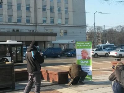 Одиночный пикет в Калининграде (Фото: Юрий Редькин) Одиночный пикет в Калининграде (Фото: Юрий Редькин)