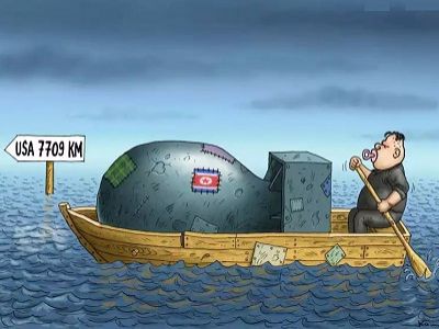 Ким Чен Ын и бомба (карикатура). Источник - http://www.cartoonmovement.com/ Ким Чен Ын и бомба (карикатура). Источник - http://www.cartoonmovement.com/