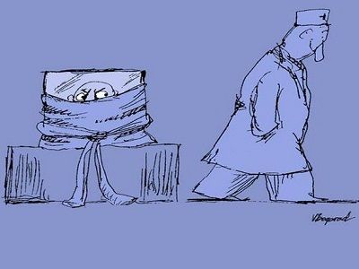 Телевизор в смирительной рубашке. Рис. Виктора Богорада, публикуется в igoryakovenko.blogspot.ru Телевизор в смирительной рубашке. Рис. Виктора Богорада, публикуется в igoryakovenko.blogspot.ru