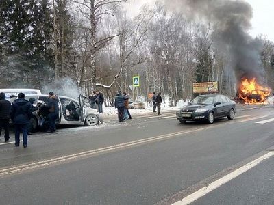 Авария в Новой Москве. Фото: vk.com/pd150 Авария в Новой Москве. Фото: vk.com/pd150