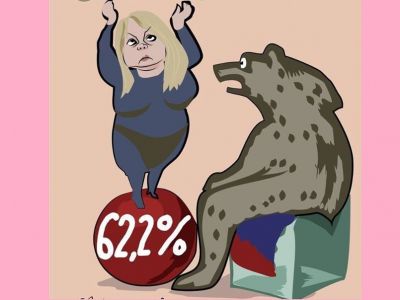 "Девочка на шаре": Э.Памфилова и "саратовский процент". Источник - twitter.com/sandy_mustache "Девочка на шаре": Э.Памфилова и "саратовский процент". Источник - twitter.com/sandy_mustache