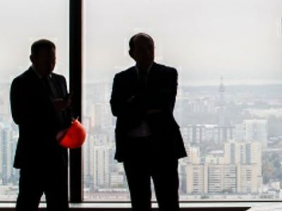 Вид на город из небоскреба Вид на город из небоскреба