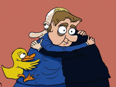 Путин, Медведев и уточка. Карикатура: С. Елкин, dw.com Путин, Медведев и уточка. Карикатура: С. Елкин, dw.com