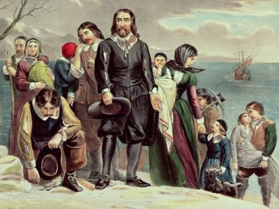 Высадка колонистов-первопоселенцев с "Мэфлауэра". Источник: businessvisit.com.ua Высадка колонистов-первопоселенцев с "Мэфлауэра". Источник: businessvisit.com.ua