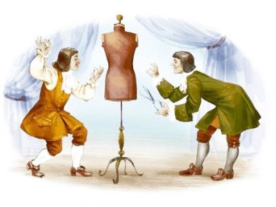 "Новый наряд короля": портняжки за работой. Иллюстрация: kinderbox.ru "Новый наряд короля": портняжки за работой. Иллюстрация: kinderbox.ru