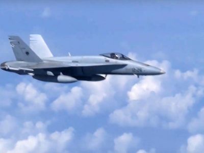 Истребитель F-18.Фото: Russian Defense Ministry Press Service / AP Истребитель F-18.Фото: Russian Defense Ministry Press Service / AP