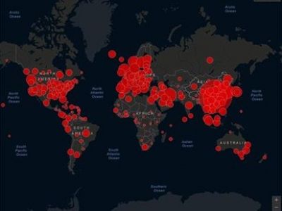 Карта распространения коронавируса на 16.03.2020. Фото: nv.ua Карта распространения коронавируса на 16.03.2020. Фото: nv.ua