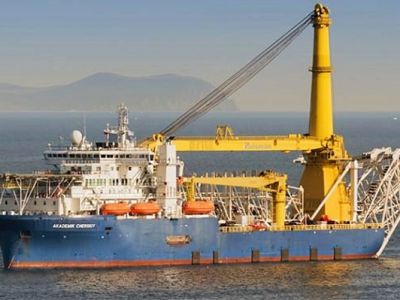 Судно-трубоукладчик "Академик Черский". Фото: neftegaz.ru Судно-трубоукладчик "Академик Черский". Фото: neftegaz.ru