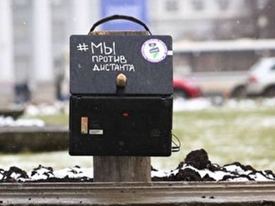 Буратино против дистанционного обучения. Фото: ВКонтакте Буратино против дистанционного обучения. Фото: ВКонтакте