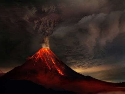 Извержение вулкана. Иллюстрация: new-science.ru