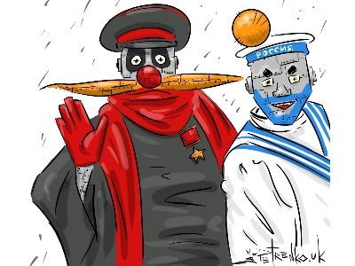 В России сообщили о массовом выпуске боевых роботов. Рисунок: Андрей Петренко. https://t.me/PetrenkoAndry В России сообщили о массовом выпуске боевых роботов. Рисунок: Андрей Петренко. https://t.me/PetrenkoAndry