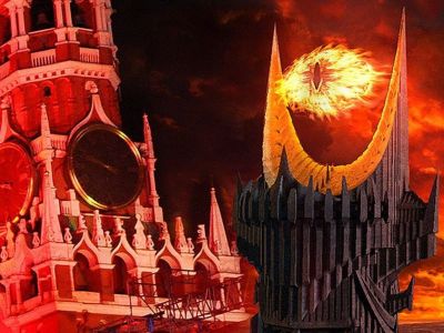 Око Саурона и Кремль. Коллаж: t.me/nexta_live Око Саурона и Кремль. Коллаж: t.me/nexta_live