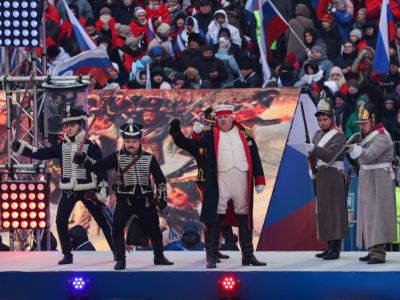 "Патриотический" концерт в Лужниках, 22.02.23. Фото: t.me/sotaproject "Патриотический" концерт в Лужниках, 22.02.23. Фото: t.me/sotaproject