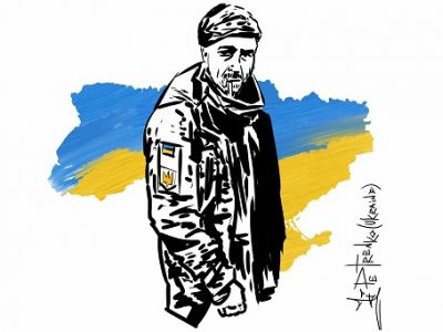 Расстрелянный украинский военнопленный. Рис. А.Петренко: t.me/PetrenkoAndryi Расстрелянный украинский военнопленный. Рис. А.Петренко: t.me/PetrenkoAndryi