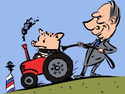 Путин и поросенок Петр. Карикатура: t.me/PetrenkoAndryi Путин и поросенок Петр. Карикатура: t.me/PetrenkoAndryi
