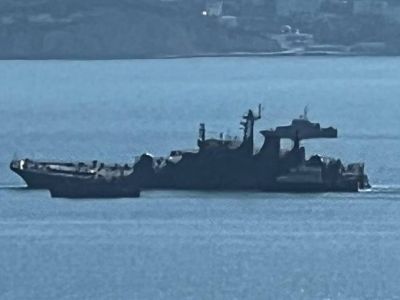 БДК "Оленегорский горняк" после атаки дронов. Фото: Блокнот.Ru БДК "Оленегорский горняк" после атаки дронов. Фото: Блокнот.Ru