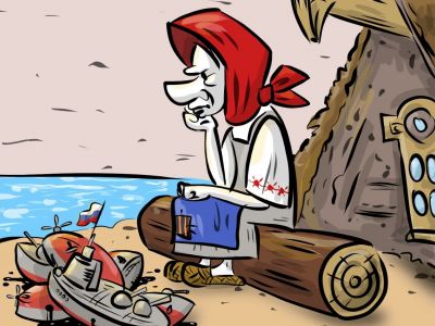 У разбитого черноморского корыта. Карикатура А.Петренко: t.me/PetrenkoAndryi У разбитого черноморского корыта. Карикатура А.Петренко: t.me/PetrenkoAndryi