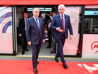 Владимир Путин и Сергей Собянин на открытии третьего Московского центрального диаметра. Фото: kremlin.ru Владимир Путин и Сергей Собянин на открытии третьего Московского центрального диаметра. Фото: kremlin.ru