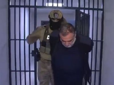 Под конвоем. Скрин видео Госпогранслужбы Азербайджана