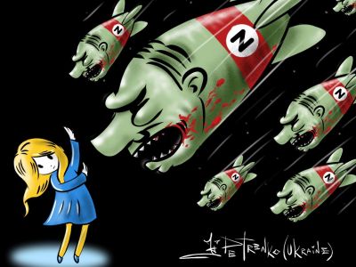 Путинские ракетные удары по Украине. Рис. А.Петренко: t.me/PetrenkoAndryi Путинские ракетные удары по Украине. Рис. А.Петренко: t.me/PetrenkoAndryi