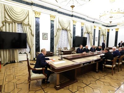 Заседание Постоянного совещания Совбеза РФ по ядерному сдерживанию, 25.09.24. Фото: kremlin.ru Заседание Постоянного совещания Совбеза РФ по ядерному сдерживанию, 25.09.24. Фото: kremlin.ru