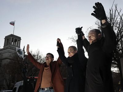 Илья Яшин, Юлия Навальная и Владимир Кара-Мурза. Фото: Василий Крестьянинов / "Новая газета Европа" Илья Яшин, Юлия Навальная и Владимир Кара-Мурза. Фото: Василий Крестьянинов / "Новая газета Европа"