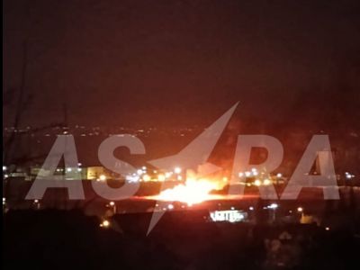 Пожар в районе железнодорожной станции Сарепта в Волгоградской области. Фото: Astra Пожар в районе железнодорожной станции Сарепта в Волгоградской области. Фото: Astra
